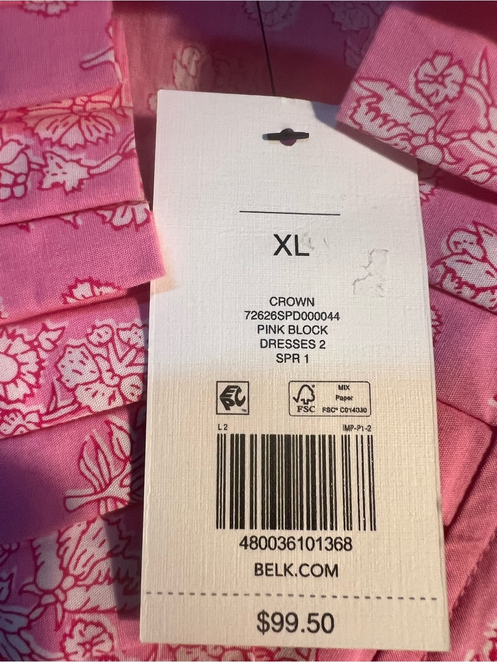 Crown and Ivy Pink Floral Ruffle V-Neck Dress Mini NWT XL Mothers Day - Picture 8 of 16
